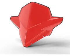 Polaris Flatland Mid Windshield 46 cm Red