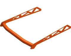 Polaris Extreme 394cm/414cm Oransje, Forsterket bakre st&#248;tfanger