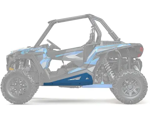 Polaris Lav Profil Sidebeskytter 2-Seter Blå, RZR