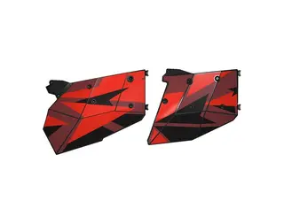 Polaris RZR Aluminium D&#248;r Dekal 4-d&#248;rer Matte Sunset Red, RZR Aluminium D&#248;rer