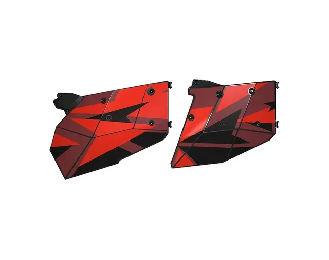 Polaris RZR Aluminium Dør Dekal 4-dører Matte Sunset Red, RZR Aluminium Dører 