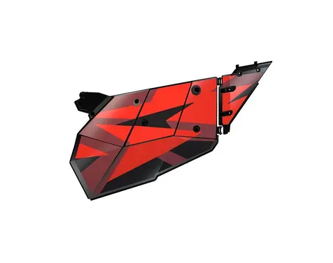 Polaris RZR Aluminium Dør Dekal Turbo Sunset Red, RZR Aluminium Dører