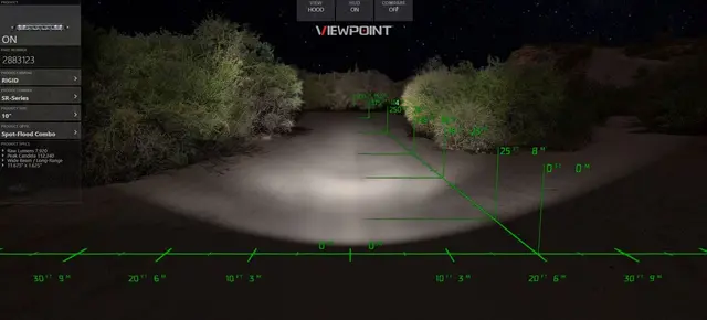 Polaris Rigid® SR-Series 25 cm Combo LED Lys, 7.920 Lumen 