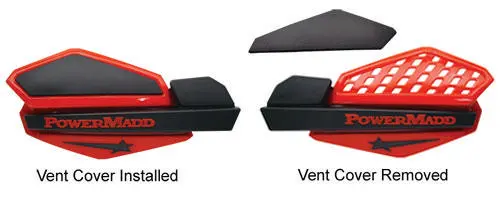 PM Star Handguards - Rød/Sort Handguards for MC, ATV og Snøscooter 