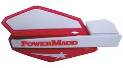 PM Star Handguards - R&#248;d/Hvit Handguards for MC, ATV og Sn&#248;scooter