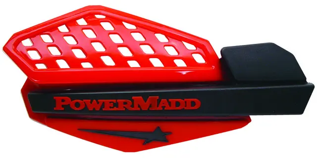 PM Star Handguards - Rød/Sort Handguards for MC, ATV og Snøscooter 