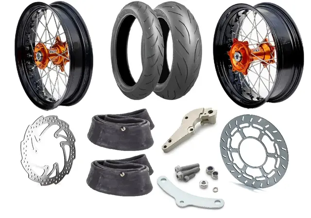 REX Motard Hjulsett KTM EXC 16- Komplett med skiver & drev 