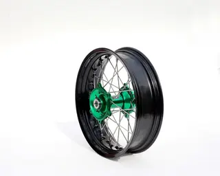 REX 17x4.50 Kawa Bakhjul - 25mm aksel KX/KXF 125/250 03-&gt;   Sort, Gr&#248;nt Nav
