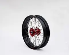 REX 17x3.50 Honda Framhjul - 20mm aksel Sort Felgring m/R&#248;dt Nav CR/CRF 95-&gt;