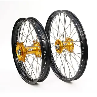 REX 19x1,85 Suzuki Bakhjul - 25mm aksel RMZ 250, 07-&gt;  Sort Ring, Gull Nav