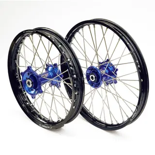 REX 19x1,85 Yamaha Bakhjul - 22mm aksel Sort Felgring m/ Bl&#229;tt Nav YZ125 99-&gt;