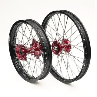 REX 19x1,85 Honda Bakhjul - 25mm aksel Sort Felgring m/ R&#248;dt Nav CRF250 14-&gt;