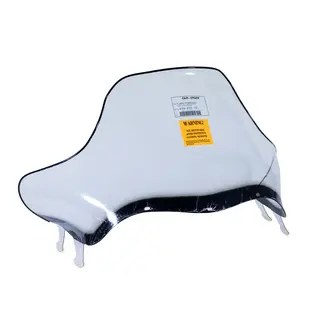 Vindrute Polaris Flared Lav Grafikk/Klar Vindrute med innebygget &quot;handguards&quot;