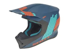 Scott 550 Stripes Crosshjelm - Bl&#229;/Oransj, M MIPS, Conehead, Termo shell