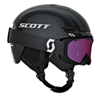 Scott Keeper 2 Jr Hjelmsett - Sort/Hvit Barnehjelm som leveres med Witty briller