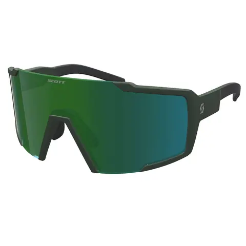Scott Shield Solbrille - Kakigrønn Grønn Chrome Linse
