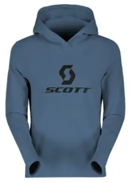 Scott Defined Mid Damehoodie - Blå Stretchy hoodie av børstet fleece