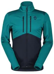 Scott Defined Tech Jakke - Gr&#248;nn/Bl&#229;, L Lett fritidsjakke med b&#248;rstet fleece