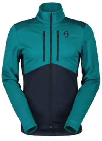 Scott Defined Tech Jakke - Grønn/Blå, L Lett fritidsjakke med børstet fleece 