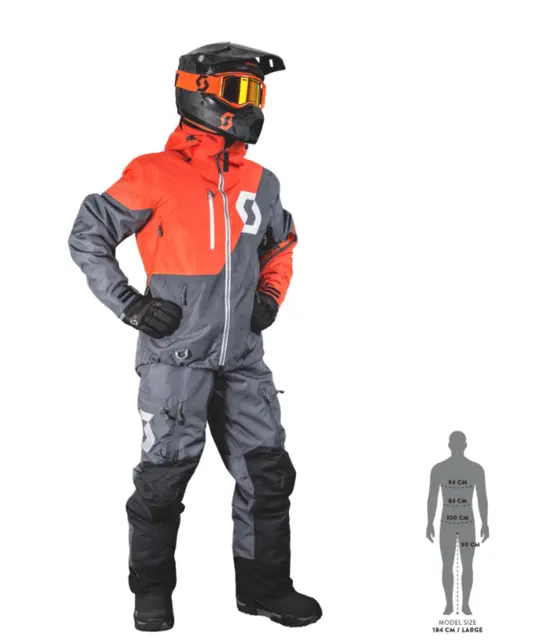 Scott Move DP, Snøscooterjakke - Oransje/Grå, L