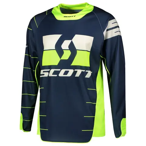 Scott Enduro Trøye - Blå/Gul Slitesterk trøye med polstringer
