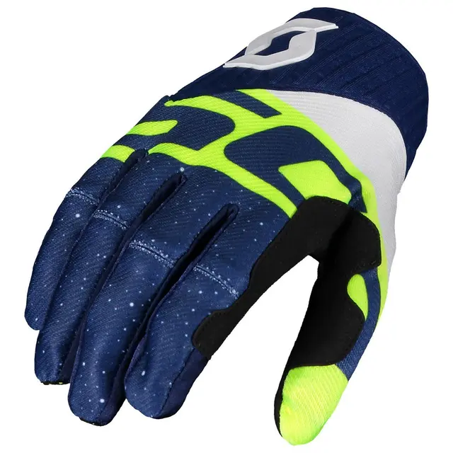 Scott 450 Track Hansker - Blå/Gul, L Solid crosshanske i 450 serien 