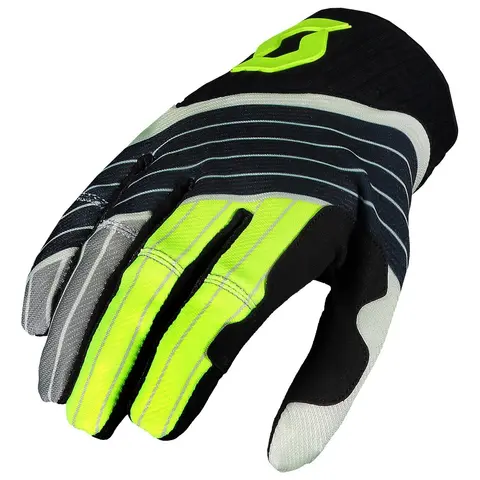 Scott 450 Podium Hanske - Sort/Gul Slitesterke hansker med forsterkninger