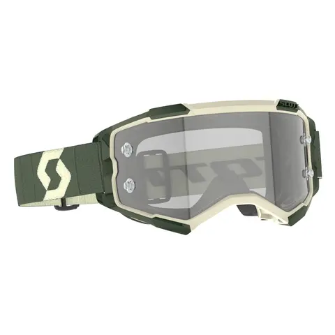 Scott Fury LS MX Brille - Kaki Grønn Lyssensitive Grå Works Linse
