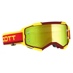 Scott Fury MX Brille - R&#248;d/Gul Gul Chrome WORKS Linse