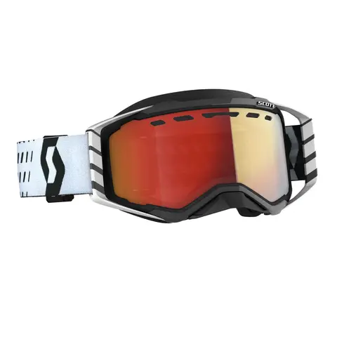 Scott Prospect SX Brille - Sort/Hvit Enhancer Rød Chrome