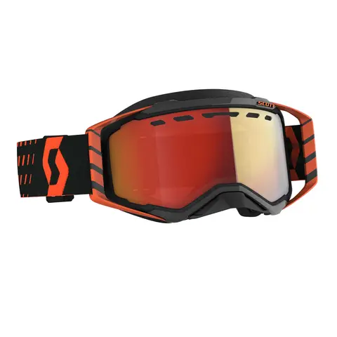 Scott Prospect SX Brille - Oransje/Sort Enhancer Rød Chrome