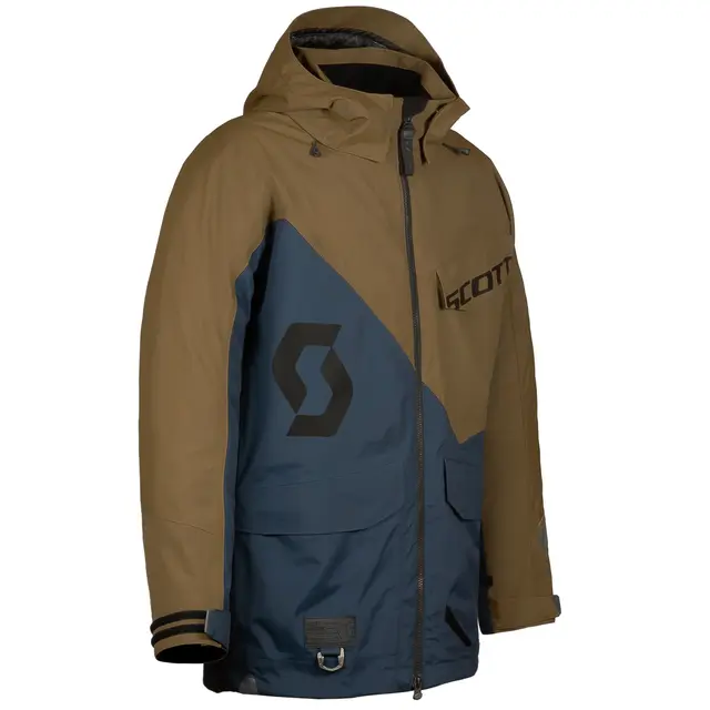 Scott XT-S Dryo Jakke - Brun/Blå, L Lett, Dryo Shell med stretch paneler 