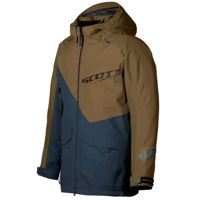 Scott XT-S Dryo Jakke - Brun/Blå, L Lett, Dryo Shell med stretch paneler 