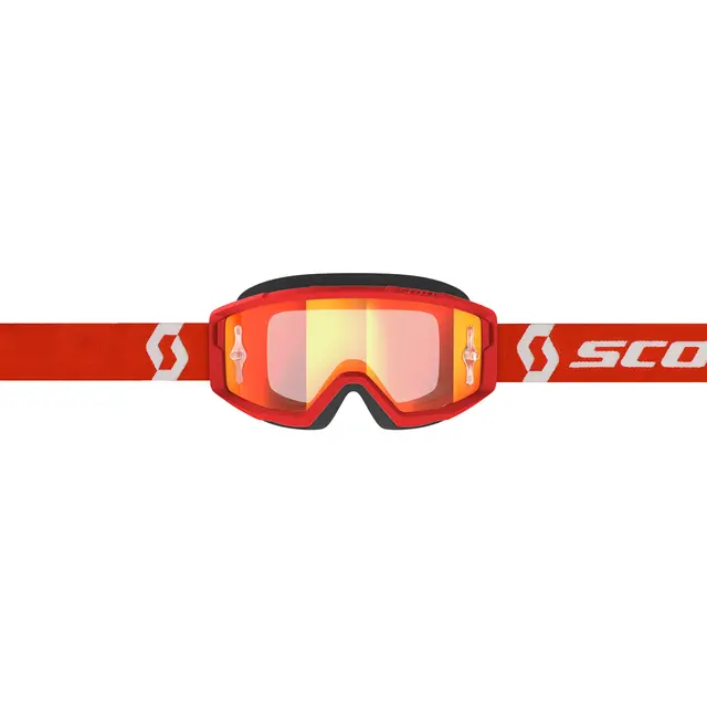 Scott Primal MX Brille - Rød/Hvit Oransj Krom WORKS Linse 