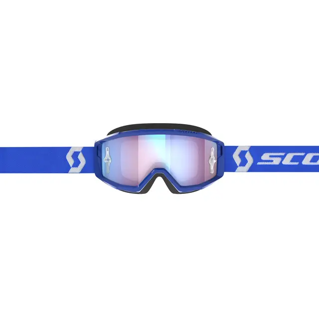 Scott Primal MX Brille - Blå/Hvit Blå Chrome WORKS Linse 
