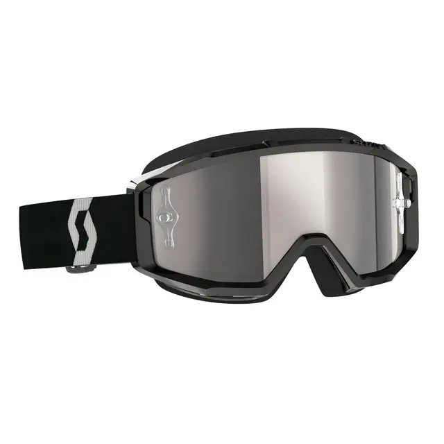 Scott Primal MX Brille - Sort/Hvit Sølv Chrome WORKS Linse 