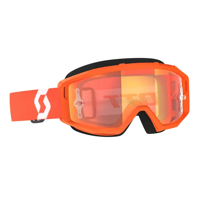 Scott Primal MX Brille - Or/Hvit Oransje Chrome WORKS Linse 
