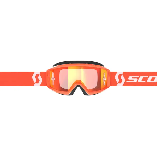 Scott Primal MX Brille - Or/Hvit Oransje Chrome WORKS Linse 
