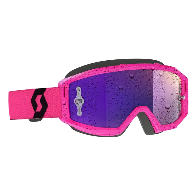 Scott Primal MX Brille - Rosa/Sort Lilla Chrome WORKS Linse 