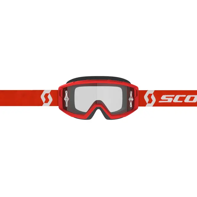 Scott Primal MX Brille - Rød/Hvit Klar WORKS Linse 