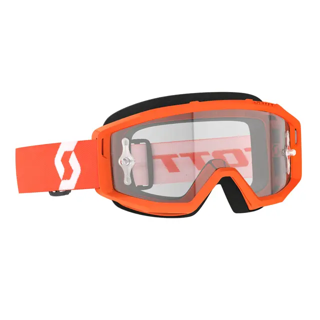 Scott Primal MX Brille - Ora/Hvit Klar WORKS Linse 