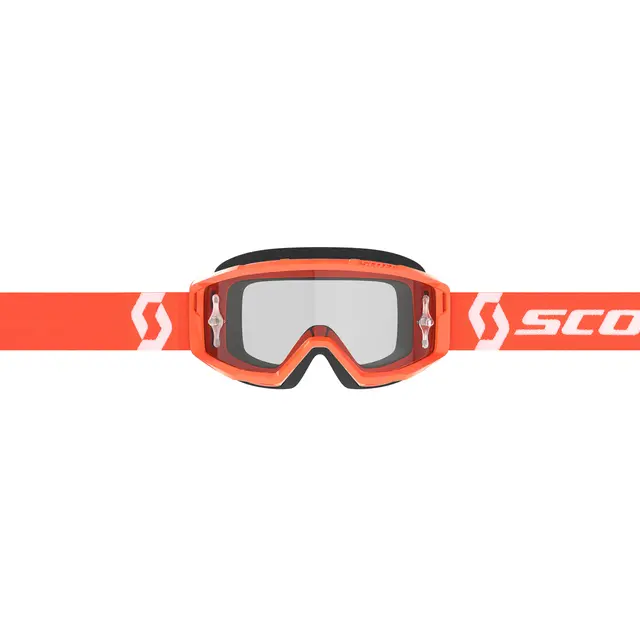 Scott Primal MX Brille - Ora/Hvit Klar WORKS Linse 