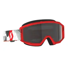 Scott Primal MX SD - Hvit/R&#248;d H&#248;yfartsbrille - M&#248;rk Gr&#229; Linse