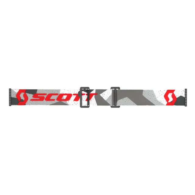 Scott Primal MX SD - Hvit/Rød Høyfartsbrille - Mørk Grå Linse 