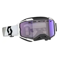 Scott Fury SX LS Brille - Prem.Sort/Hvit Lyssensitiv Bl&#229; Chrom Linse