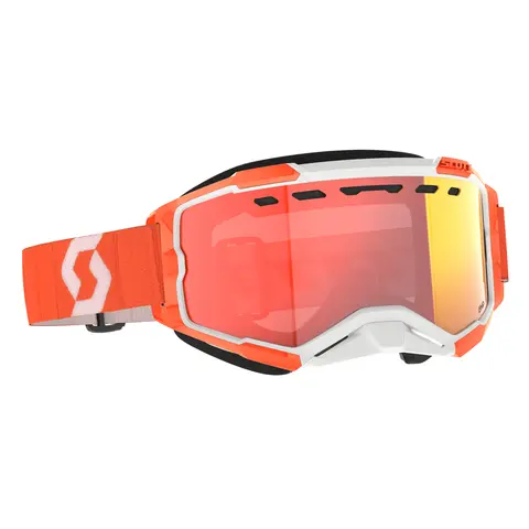 Scott Fury SX Brille - Oransje enhancer Rød Krom Linse