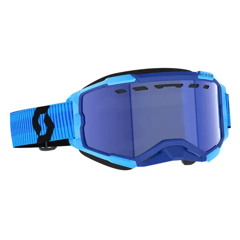 Scott Fury SX Brille Blå/Sort - Enhancer Blå Chrome