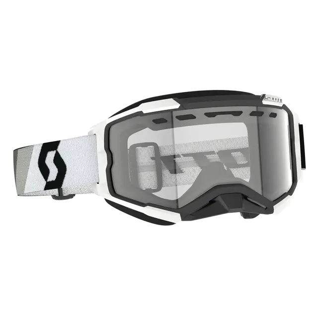 Scott Fury SX Brille - Premium Sort/Hvit Klar Linse 