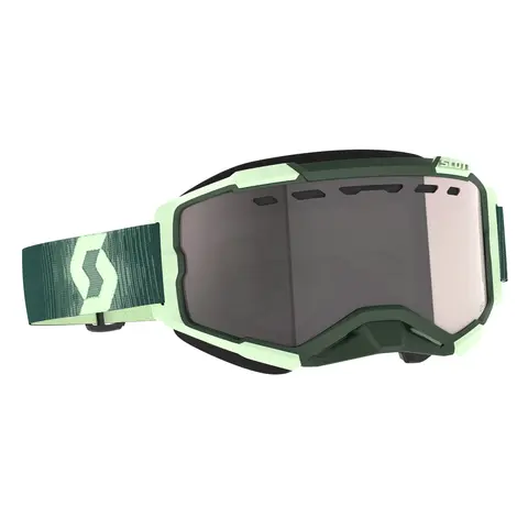 Scott Fury SX Brille - Grønn/Mintgrønn Enhancer Sølv Chrome Linse
