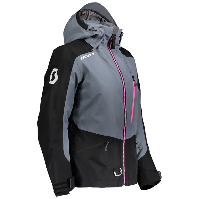 Scott Intake Damejakke - Sort/Grå, M 100/80G - Allroundjakke, avtagbar hette 